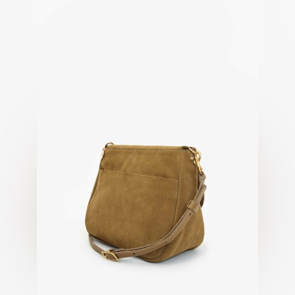 Clare V Louis Oat Suede Turnlock Crossbody - Picture 3 of 12